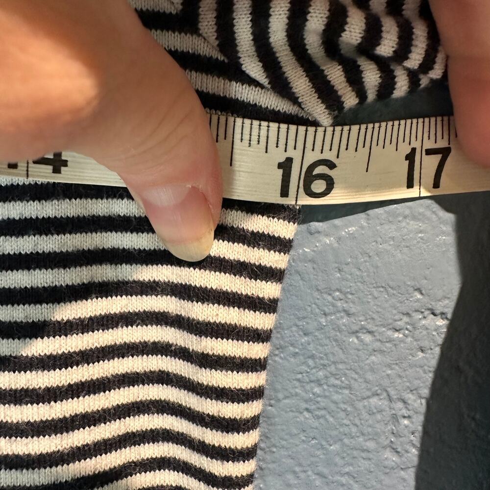 Banana Republic XS Knit Striped Mini Micro Dress Minimalist Coastal Nautical - Picture 8 of 10